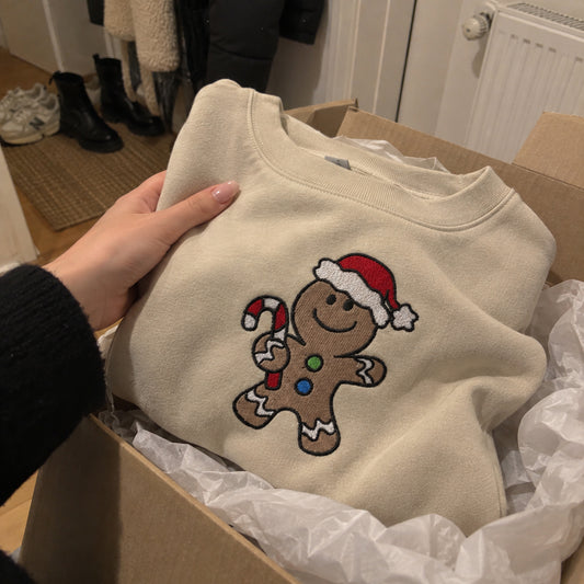 Christmas Cookie – Świąteczna Haftowana Bluza (Piernik) – Koval Customs