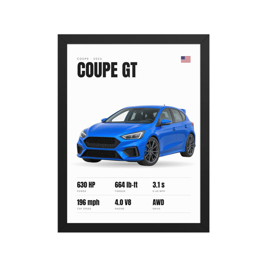 [US] Your Car — White Series Spec Poster - poster in a black frame