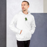 [US] Cute Dinos (A) embroidered hoodie, white