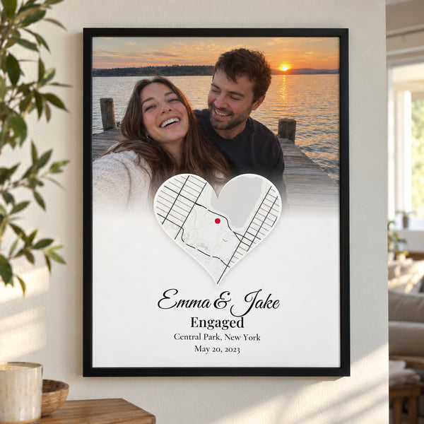 Wasze zdjęcie i mapa miejsca w sercu – plakat – zdjęcie 8