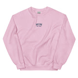 [US] MOM EST. 2020 varsity embroidered sweatshirt