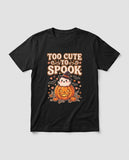 Black Too Cute To Spook t-shirt, vintage Halloween front print