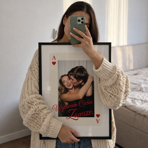 Karta z Waszym napisem – plakat ze zdjęciem – zdjęcie 2