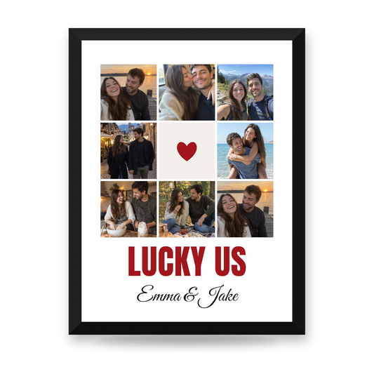 [US] Lucky Us — Photo Collage Poster - framed poster