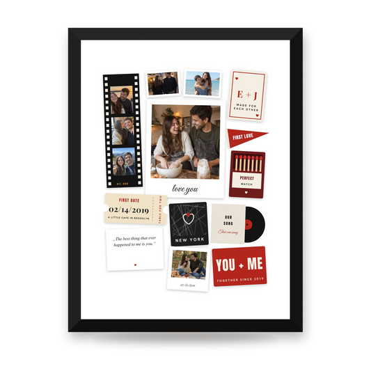 [US] Memory Box — Collage of Your Keepsakes - framed poster