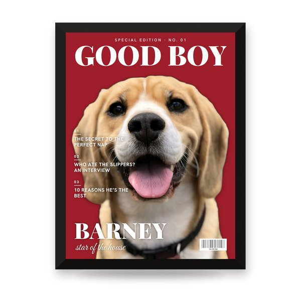 [US] Your Pet on a Magazine Cover - framed poster