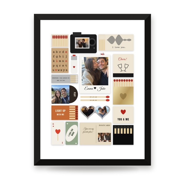 [US] Matchbox — Collage of Your Keepsakes - framed poster