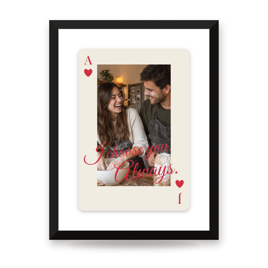 [US] Playing Card With Your Message - framed poster