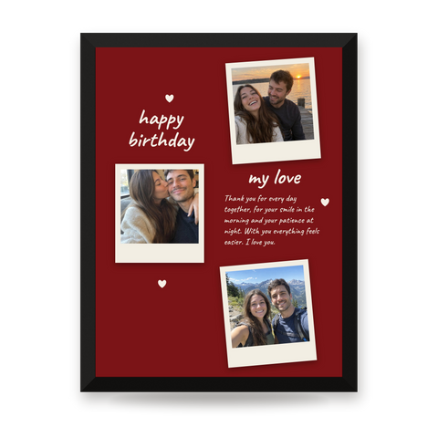 Photo Letter Poster – Custom Print With Your Photos and Your Words
