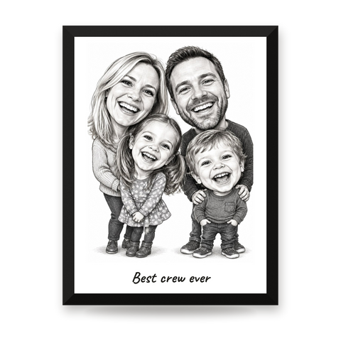 Custom Caricature From Photo – Funny Family or Friends Poster
