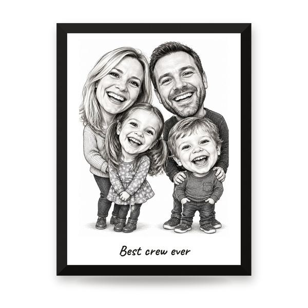 [US] Caricature From Your Photo - framed poster