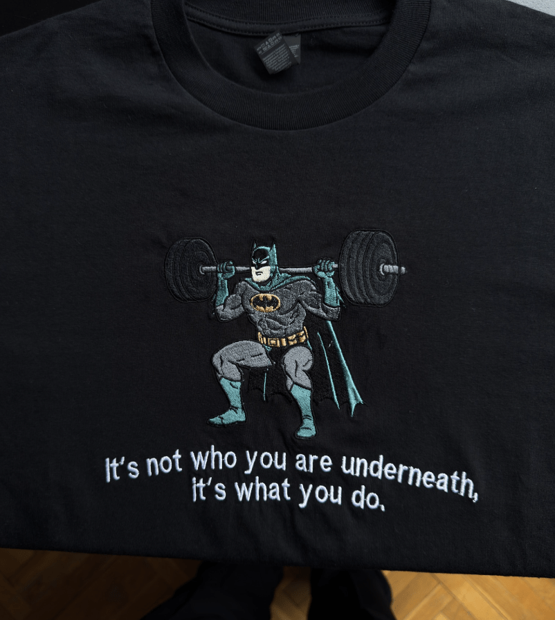 Batman gym edition - Haftowana bluza/koszulka - Koval Customs. Polska produkcja, wysoka jakosc, personalizowane