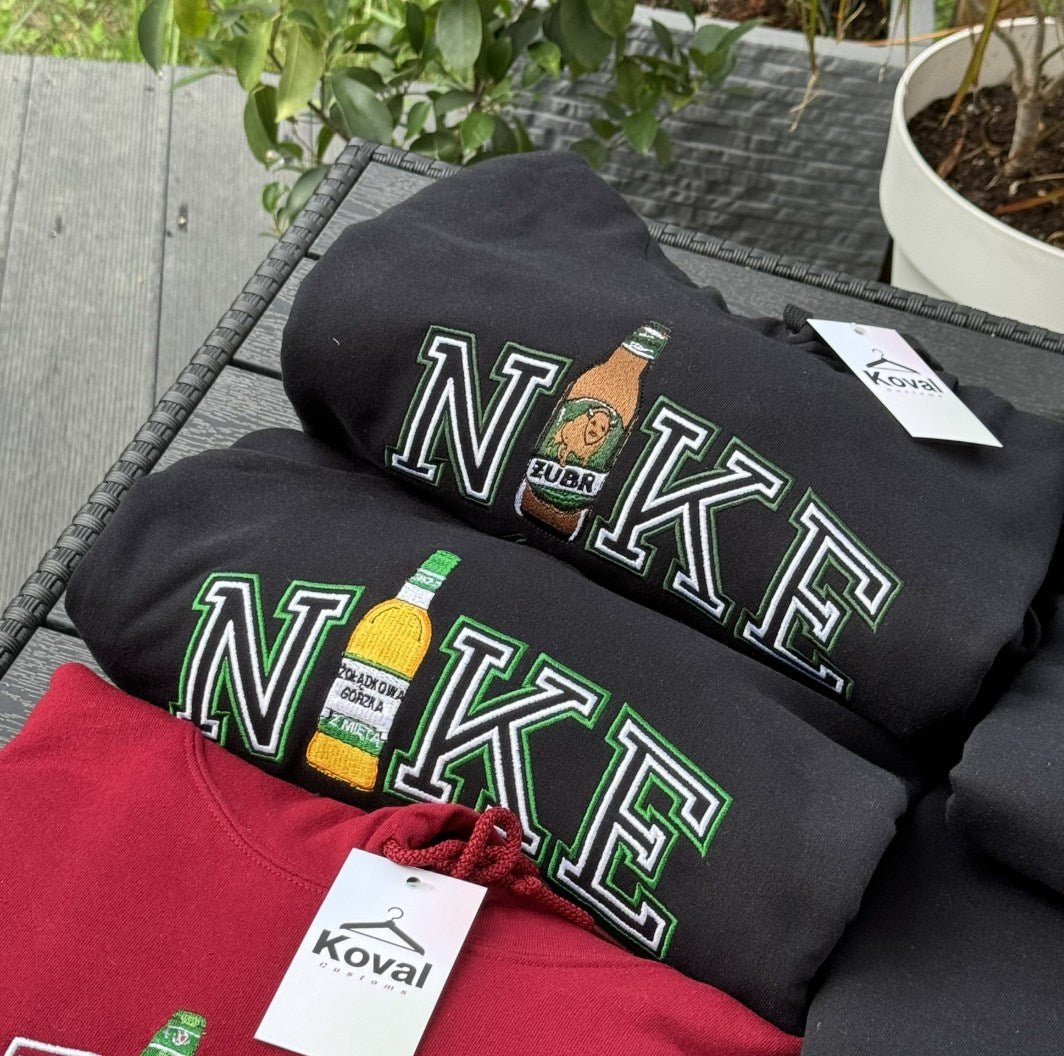 Dowolna butelka w N*KE - Haftowana bluza/koszulka - Koval Customs. Polska produkcja, wysoka jakosc, personalizowane