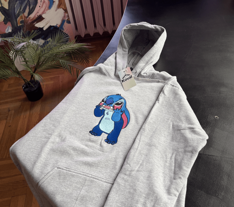 Wkurzony Stitch - Haftowana bluza/koszulka - Koval Customs. Polska produkcja, wysoka jakosc, personalizowane