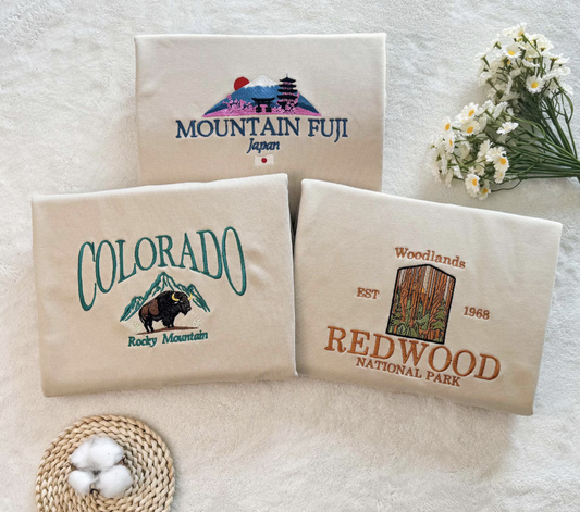 Travel Destinations - Embroidered sweatshirt/shirt