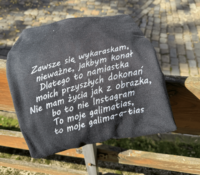 Teksty piosenek - Haftowana bluza/koszulka - Koval Customs. Polska produkcja, wysoka jakosc, personalizowane