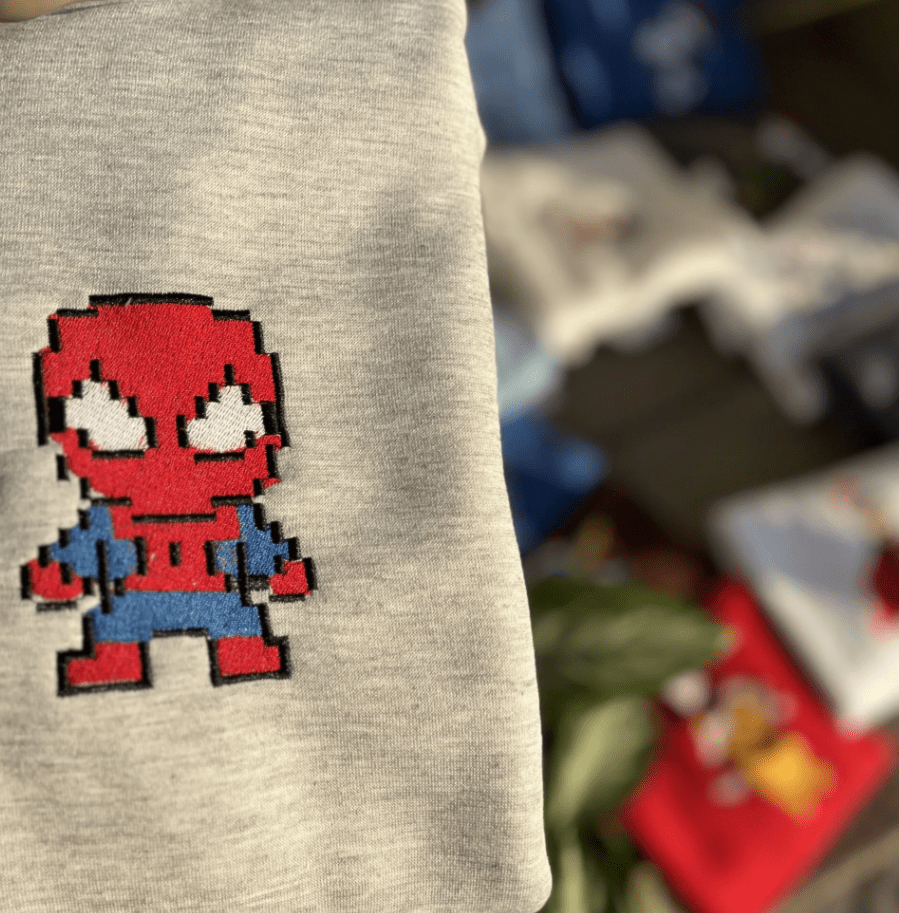 Pixel Spider i Kitty - Haftowana bluza/koszulka - Koval Customs. Polska produkcja, wysoka jakosc, personalizowane