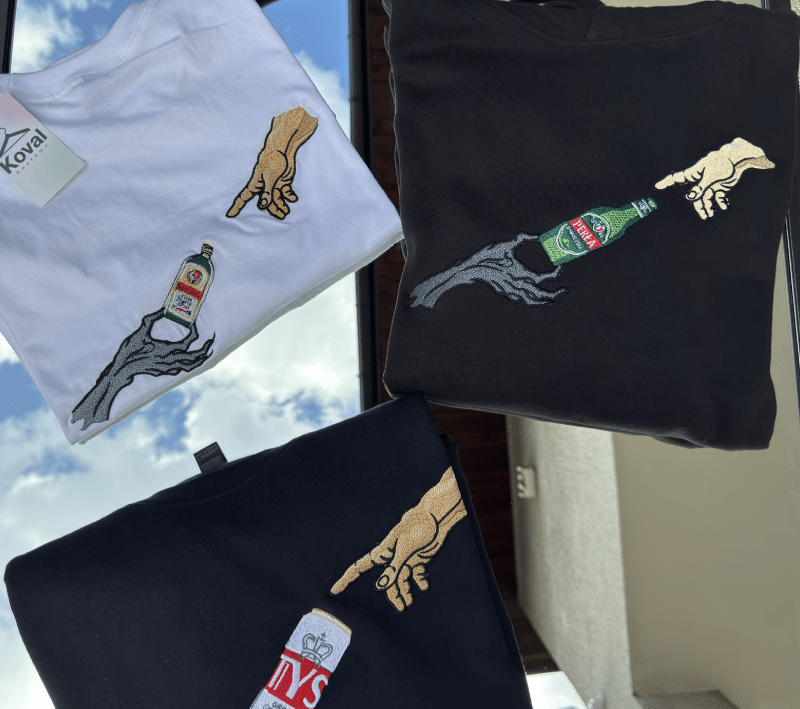 The Creation - Dowolna butelka - Haftowane bluza/koszulka - Koval Customs. Polska produkcja, wysoka jakosc, personalizowane