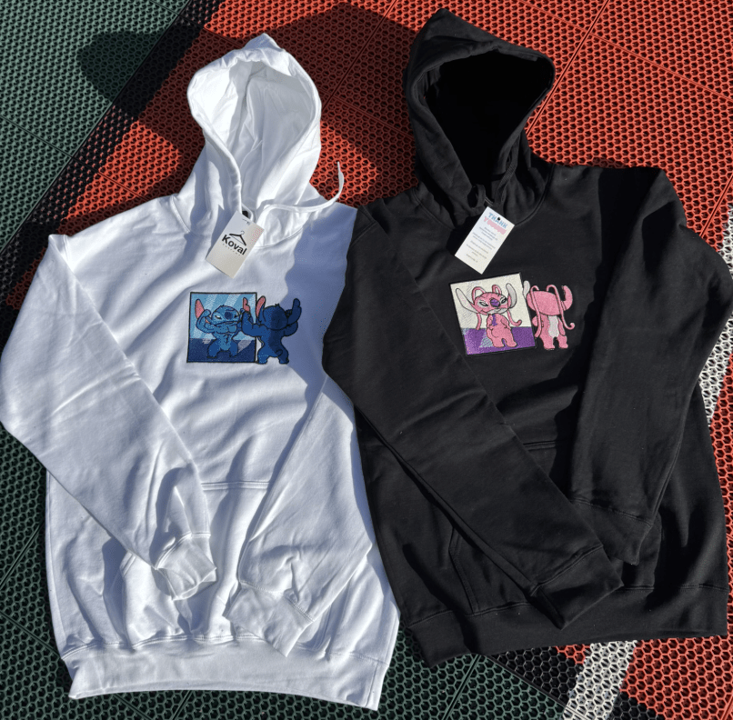 Gym Stitch Gym Angel dla par - Haftowana bluza/koszulka - Koval Customs. Polska produkcja, wysoka jakosc, personalizowane