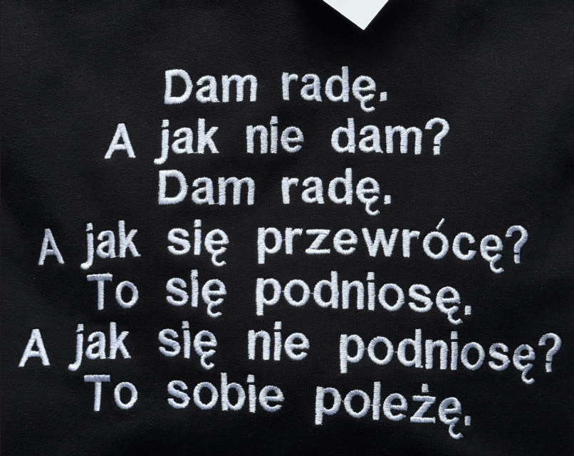 Dam radę, motywacyjna - Haftowana bluza/koszulka - Koval Customs. Polska produkcja, wysoka jakosc, personalizowane