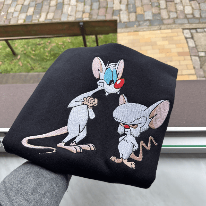 Pinky i Mózg - Haftowana bluza/koszulka - Koval Customs. Polska produkcja, wysoka jakosc, personalizowane