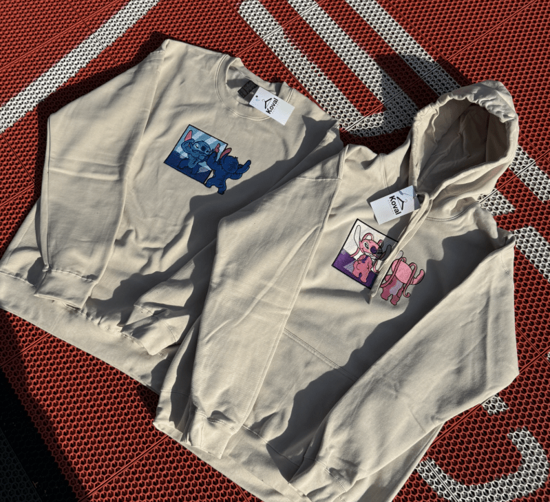 Gym Stitch Gym Angel dla par - Haftowana bluza/koszulka - Koval Customs. Polska produkcja, wysoka jakosc, personalizowane