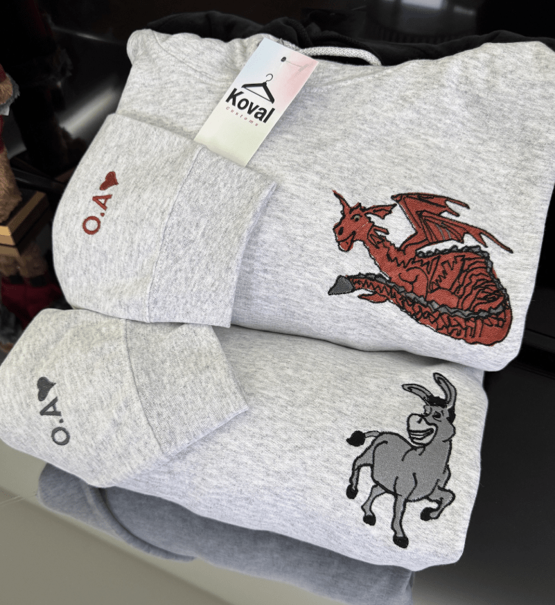 Osioł i Dragon - Haftowana bluza/koszulka - Koval Customs. Polska produkcja, wysoka jakosc, personalizowane