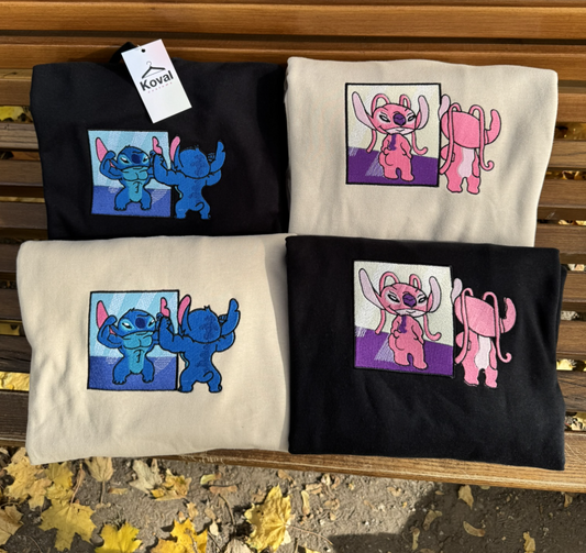 Gym Stitch Gym Angel pour couples - Sweat/T-shirt brodé