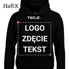Haftowana Dziecięca bluza z kapturem z Twoim Logo/Zdjęciem/Tekstem