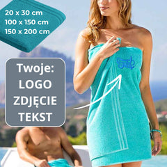Haftowany premium Ręcznik z Twoim Logo/Zdjęciem/Tekstem