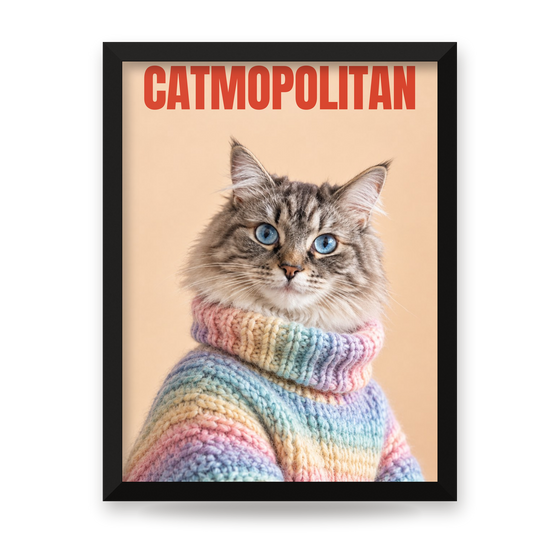 Personalized poster in a black frame – full design