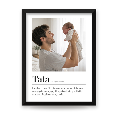 Definicja Taty lub Mamy – plakat ze zdjęciem