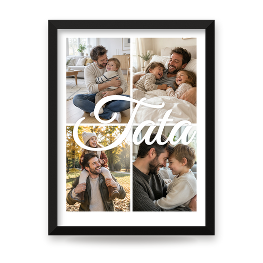 Plakat personalizowany w czarnej ramie – cały projekt