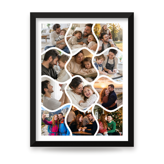 Personalized poster in a black frame – full design