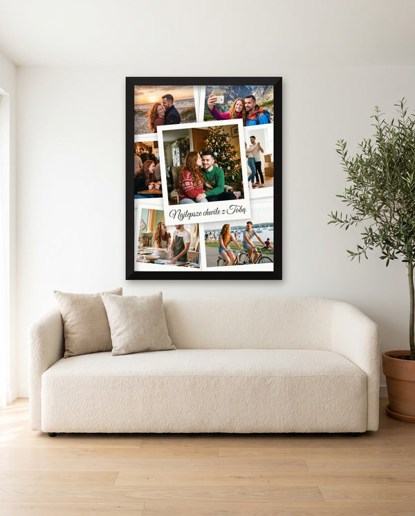 Kolaż polaroidów z Waszą wiadomością – plakat ze zdjęć – zdjęcie 3