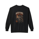 Black Resting Witch Face crewneck sweatshirt, back print