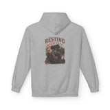 Sport Grey Resting Witch Face hoodie, back print