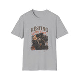 Sport Grey Resting Witch Face t-shirt, front print