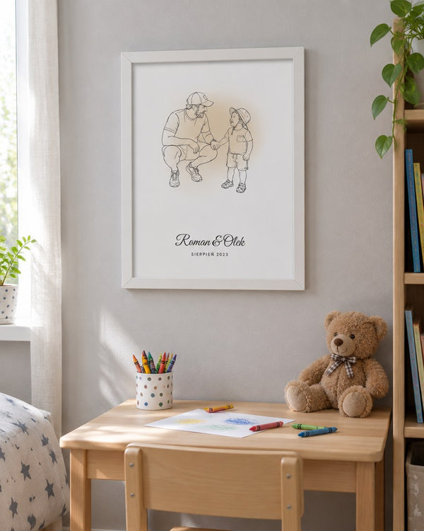 Line art w pokoju dziecka